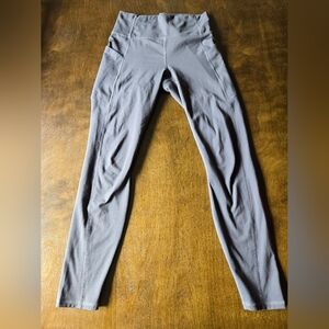 High-Waist Grey Active Leggings - Fabletics